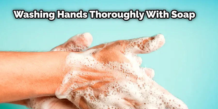 Washing Hands Thoroughly With Soap