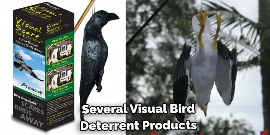 Several Visual Bird Deterrent Products 