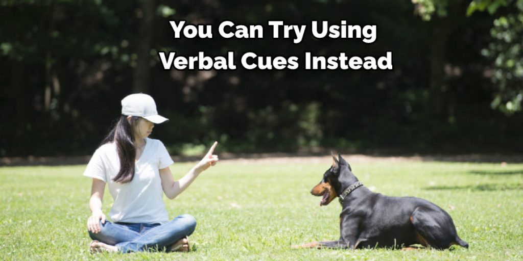 you can try using verbal cues instead. 