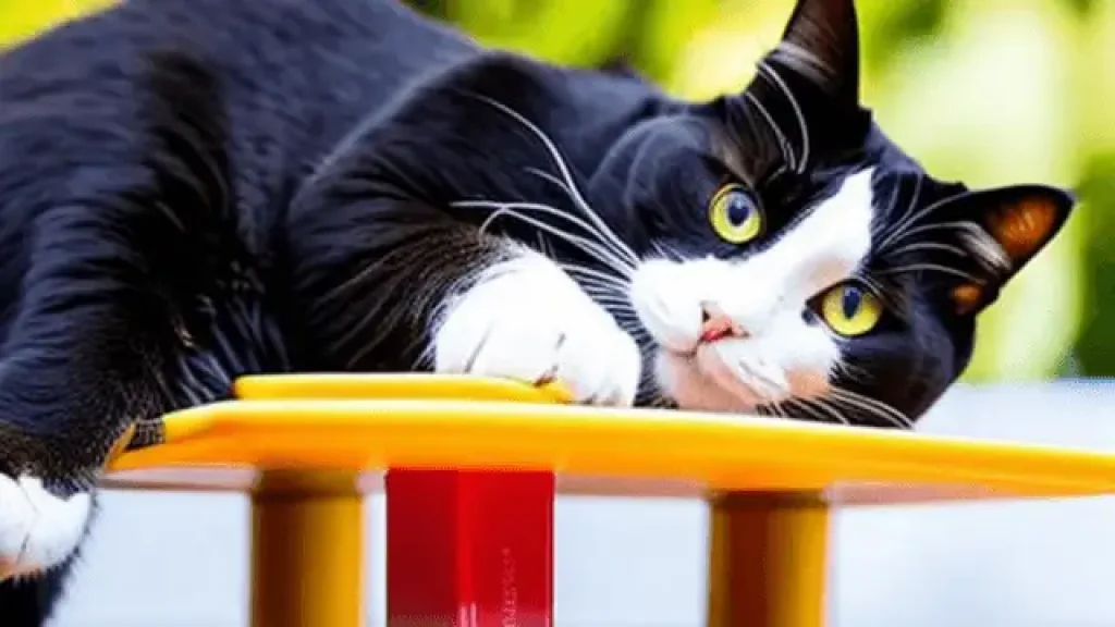 cat on top of a cat tree