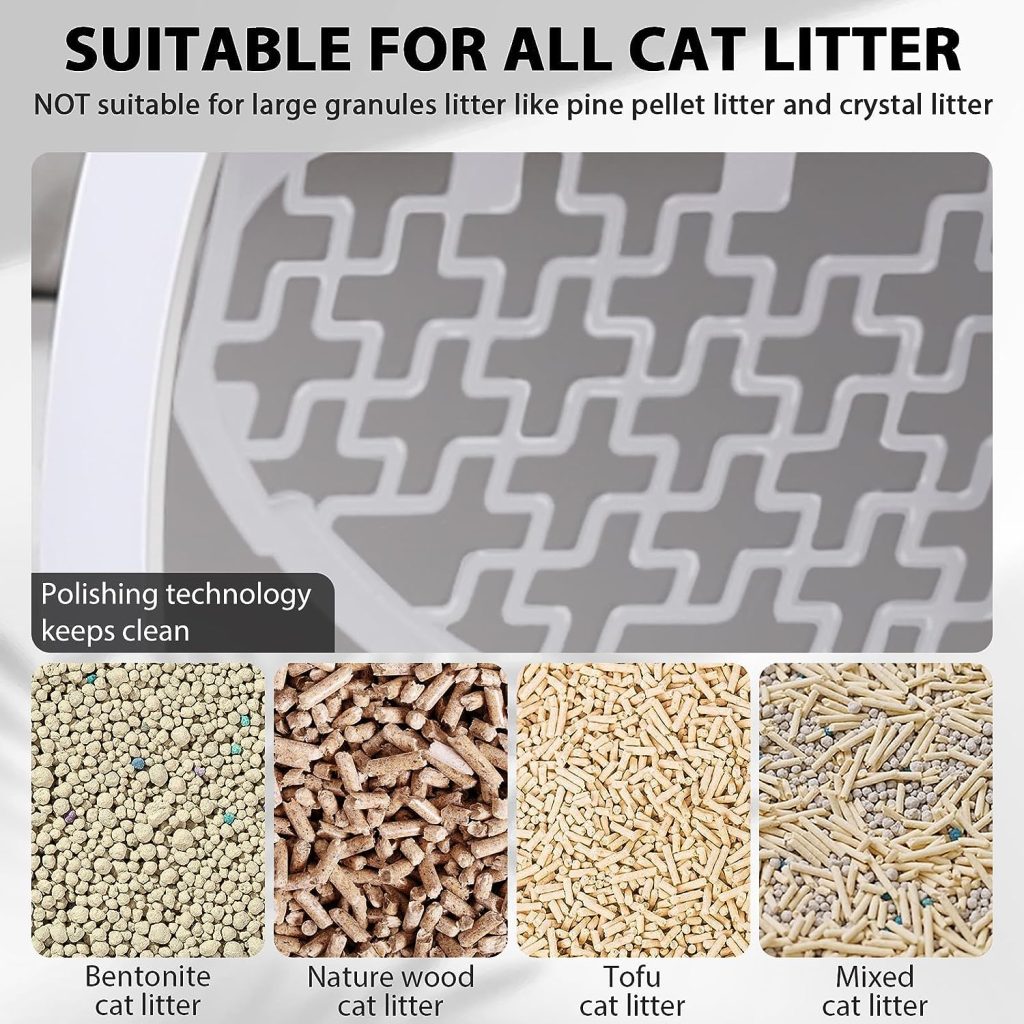 ANWA Automatic Cat Litter Box Self Cleaning, APP Control Self Cleaning Litter Box for Multiple Cats, Kitty Litter Box Self Cleaning(New Model)