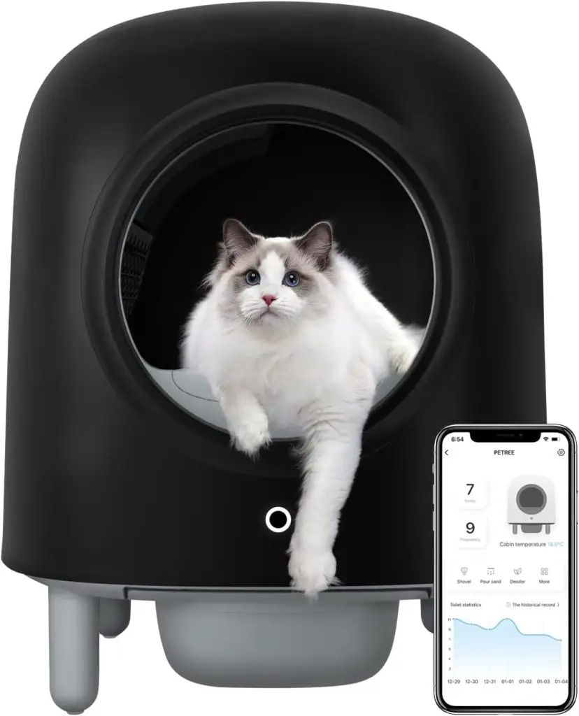 Pettopia Self-Cleaning Cat Litter Box: Automatic Cat Litter Box, 100% Safe, Wi-Fi Enabled with Smart App Monitoring – Ultimate Hygiene  Comfort for Your Feline Friend (1 Year Warranty)